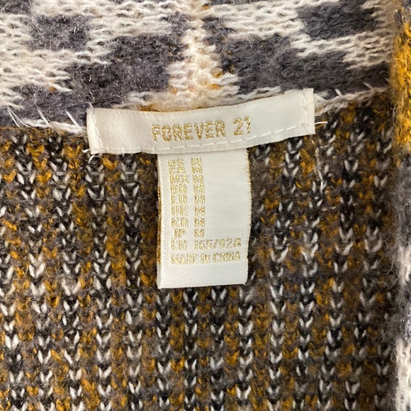 Forever 21 Western/Tribal Print Long Open Cardigan Size Medium - Picture 5 of 8